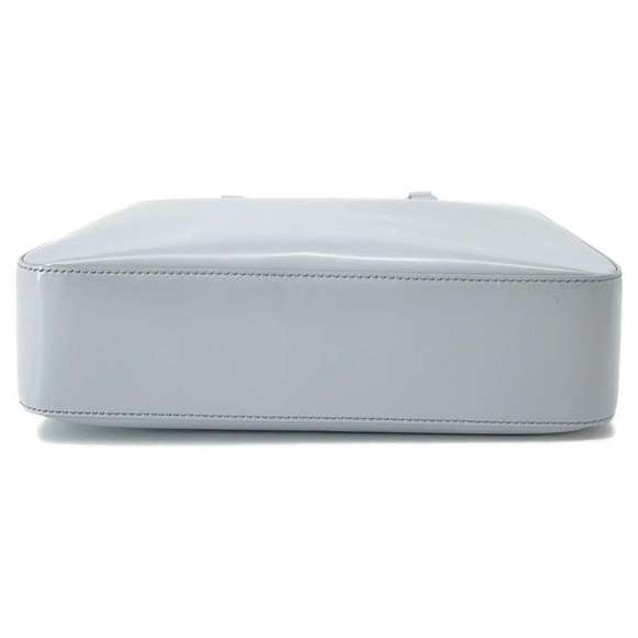 Prada Logo Brushed Leather Handbag Light Blue - Picture 3 of 14